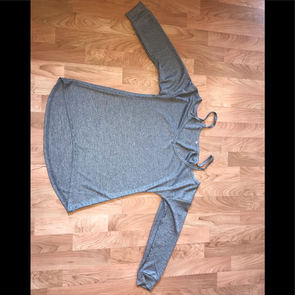 Grey metallic long sleeve